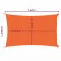 Preview: Sonnensegel 160 g/m² Rechteckig Orange 5x7 m HDPE