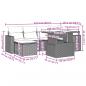 Preview: 7-tlg. Garten-Sofagarnitur mit Kissen Grau Poly Rattan