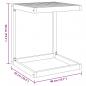 Preview: C-Tisch 42x40x50 cm Massivholz Akazie
