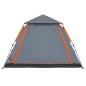 Preview: Kuppel-Campingzelt 5 Personen Grau und Orange Quick Release