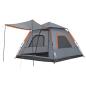 Preview: Kuppel-Campingzelt 5 Personen Grau und Orange Quick Release