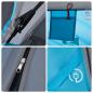 Preview: Campingzelt 4 Personen Blau Quick Release