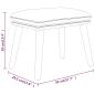 Preview: Relaxsessel mit Hocker Hellgrau Samt