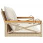 Preview: Hängebank mit Kissen Beige 109x62x40 cm Poly Rattan