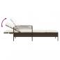 Preview: Sonnenliege mit Auflage Braun 63x200x81 cm Poly Rattan