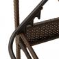 Preview: Sonnenliege mit Auflage Braun 63x200x81 cm Poly Rattan