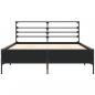 Preview: Bettgestell Schwarz 120x200 cm Holzwerkstoff und Metall