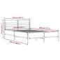 Preview: Bettgestell Grau Sonoma 120x200 cm Holzwerkstoff und Metall