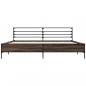 Preview: Bettgestell Braun Eichen-Optik 180x200 cm Holzwerkstoff Metall
