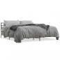 Preview: ARDEBO.de - Bettgestell Sonoma-Eiche 200x200 cm Holzwerkstoff und Metall