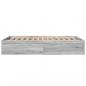 Preview: Bettgestell Grau Sonoma 140x200 cm Holzwerkstoff
