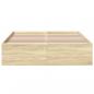 Preview: Bettgestell Sonoma-Eiche 120x190 cm Holzwerkstoff