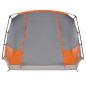 Preview: Tunnelzelt 4 Personen Grau und Orange Wasserdicht