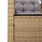 Preview: Gartensofa in L-Form mit Tisch und Kissen Beige Poly Rattan