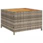 Preview: Gartensofa in L-Form mit Tisch und Kissen Grau Poly Rattan
