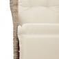 Preview: Gartensessel mit Kissen Verstellbar Beige Poly Rattan