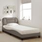 Preview: Bett mit Matratze "Hvar" Taupe 90x200 cm Stoff