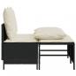 Preview: 4-tlg. Garten-Sofagarnitur mit Kissen Schwarz Poly Rattan