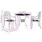 Preview: 3-tlg. Bistro-Set Schwarz Aluminiumguss