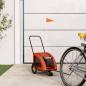 Preview: ARDEBO.de - Fahrradanhänger Hunde Orange und Grau Oxford-Gewebe und Eisen