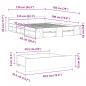Preview: Bettgestell mit Schubladen Sonoma-Eiche 135x190cm Holzwerkstoff