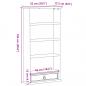 Preview: CD-Schrank Corona 52x17,5x103 cm Massivholz Kiefer