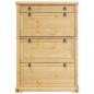 Preview: Schuhschrank Corona 99x32x138 cm Massivholz Kiefer