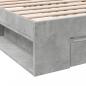 Preview: Bettgestell mit Schublade Betongrau 90x190 cm Holzwerkstoff