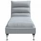 Preview: Massage-Chaiselongue mit Kissen Hellgrau Stoff