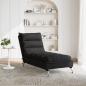 Preview: Massage-Chaiselongue mit Kissen Schwarz Stoff