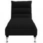 Preview: Massage-Chaiselongue mit Kissen Schwarz Stoff