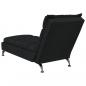 Preview: Massage-Chaiselongue mit Kissen Schwarz Stoff