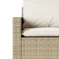 Preview: 2-tlg. Garten-Essgruppe mit Kissen Beige Poly Rattan
