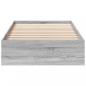 Preview: Bettgestell mit Schubladen Grau Sonoma 90x200 cm Holzwerkstoff