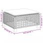 Preview: Gartenhocker mit Kissen Schwarz 63,5x56x32 cm Poly Rattan