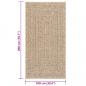 Preview: Teppich ZIZUR 100x200 cm Jute-Optik Indoor und Outdoor