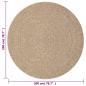 Preview: Teppich ZIZUR Ø 200 cm Jute-Optik Indoor und Outdoor