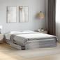 Preview: Bettgestell mit Schubladen Grau Sonoma 150x200 cm Holzwerkstoff