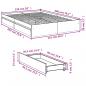 Preview: Bettgestell mit Schubladen Grau Sonoma 150x200 cm Holzwerkstoff