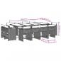 Preview: 13-tlg. Garten-Essgruppe mit Kissen Schwarz Poly Rattan