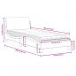 Preview: Bett mit Matratze Dunkelbraun 90x190 cm Stoff