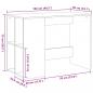 Preview: Schreibtisch Sonoma-Eiche 102x50x75 cm Holzwerkstoff