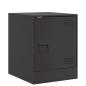 Preview: Nachttische 2 Stk. Schwarz 34,5x39x44 cm Stahl