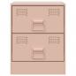 Preview: Nachttische 2 Stk. Rosa 34,5x39x44 cm Stahl