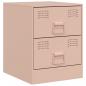 Preview: Nachttische 2 Stk. Rosa 34,5x39x44 cm Stahl