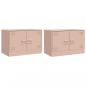 Preview: TV-Schränke 2 Stk. Rosa 67x39x44 cm Stahl