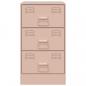 Preview: Nachttische 2 Stk. Rosa 34,5x39x62 cm Stahl