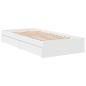 Preview: Bettgestell mit Schubladen Weiß 90x190 cm Holzwerkstoff
