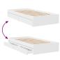 Preview: Bettgestell mit Schubladen Weiß 90x190 cm Holzwerkstoff