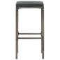 Preview: 3-tlg. Gartenbar-Set Grau Massivholz Akazie und Poly Rattan